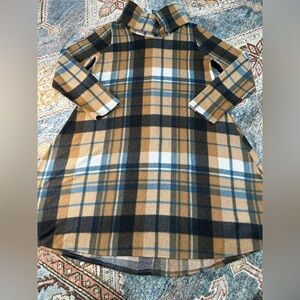 Chris & Carol Blue and Tan Plaid Dress